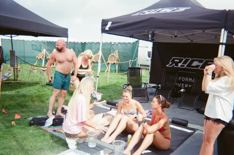 R!CE mobility and recovery area at a live event